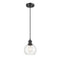 Athens Mini Pendant shown in the Matte Black finish with a Clear shade