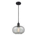 Gorham Mini Pendant shown in the Matte Black finish with a Charcoal shade