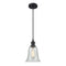 Hanover Mini Pendant shown in the Matte Black finish with a Fishnet shade