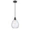 Waverly Mini Pendant shown in the Matte Black finish with a Clear shade