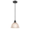 Arietta Mini Pendant shown in the Matte Black finish with a Clear shade