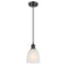 Brookfield Mini Pendant shown in the Matte Black finish with a White shade