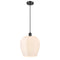 Norfolk Mini Pendant shown in the Matte Black finish with a Matte White shade