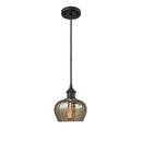 Fenton Mini Pendant shown in the Matte Black finish with a Mercury shade