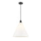 Ballston Cone Pendant shown in the Matte Black finish with a Matte White shade