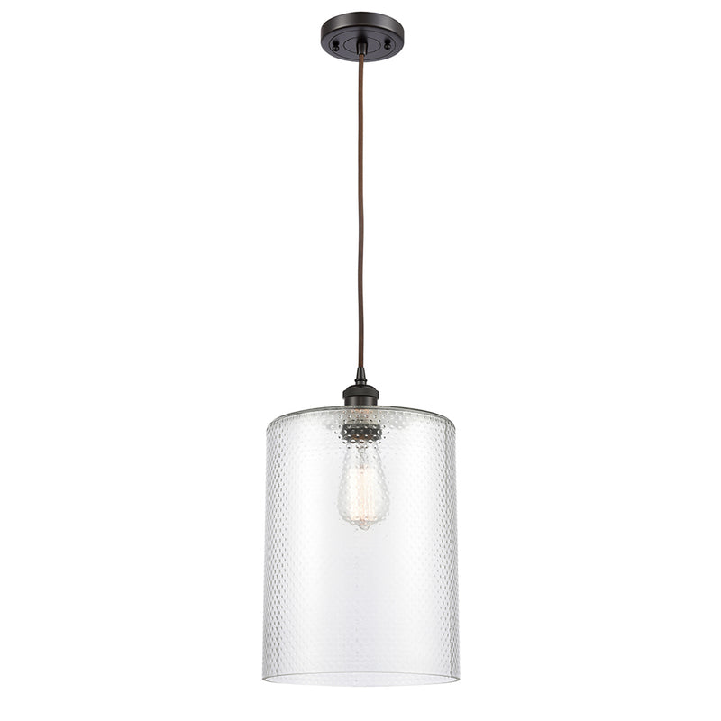 Cobbleskill Mini Pendant shown in the Oil Rubbed Bronze finish with a Clear shade