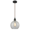 Athens Mini Pendant shown in the Oil Rubbed Bronze finish with a Clear shade