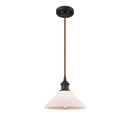 Orwell Mini Pendant shown in the Oil Rubbed Bronze finish with a Matte White shade