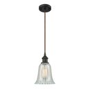 Hanover Mini Pendant shown in the Oil Rubbed Bronze finish with a Mouchette shade