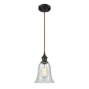 Hanover Mini Pendant shown in the Oil Rubbed Bronze finish with a Fishnet shade