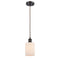 Hadley Mini Pendant shown in the Oil Rubbed Bronze finish with a Matte White shade