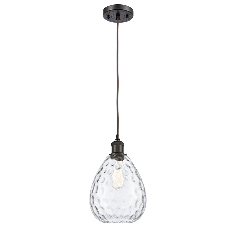 Waverly Mini Pendant shown in the Oil Rubbed Bronze finish with a Clear shade