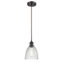 Castile Mini Pendant shown in the Oil Rubbed Bronze finish with a Clear shade