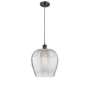 Norfolk Mini Pendant shown in the Oil Rubbed Bronze finish with a Clear shade