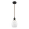 Eaton Mini Pendant shown in the Oil Rubbed Bronze finish with a Matte White shade