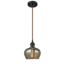 Fenton Mini Pendant shown in the Oil Rubbed Bronze finish with a Mercury shade