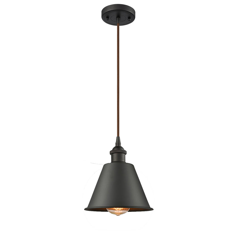 Smithfield Mini Pendant shown in the Oil Rubbed Bronze finish with a Oil Rubbed Bronze shade