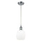 Belfast Mini Pendant shown in the Polished Chrome finish with a Matte White shade