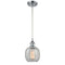 Belfast Mini Pendant shown in the Polished Chrome finish with a Clear Crackle shade