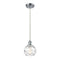 Deco Swirl Mini Pendant shown in the Polished Chrome finish with a Clear shade