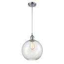 Athens Mini Pendant shown in the Polished Chrome finish with a Clear shade