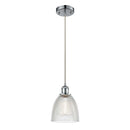 Castile Mini Pendant shown in the Polished Chrome finish with a Clear shade