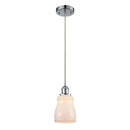 Ellery Mini Pendant shown in the Polished Chrome finish with a White shade