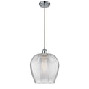 Norfolk Mini Pendant shown in the Polished Chrome finish with a Clear shade