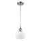 Fenton Mini Pendant shown in the Polished Chrome finish with a Matte White shade