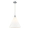 Ballston Cone Pendant shown in the Polished Chrome finish with a Matte White shade