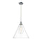 Ballston Cone Pendant shown in the Polished Chrome finish with a Clear shade