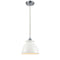 Adirondack Mini Pendant shown in the Polished Chrome finish with a Glossy White shade