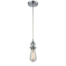 Bare Bulb Mini Pendant shown in the Polished Chrome finish