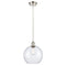 Athens Mini Pendant shown in the Polished Nickel finish with a Seedy shade