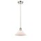 Orwell Mini Pendant shown in the Polished Nickel finish with a Matte White shade