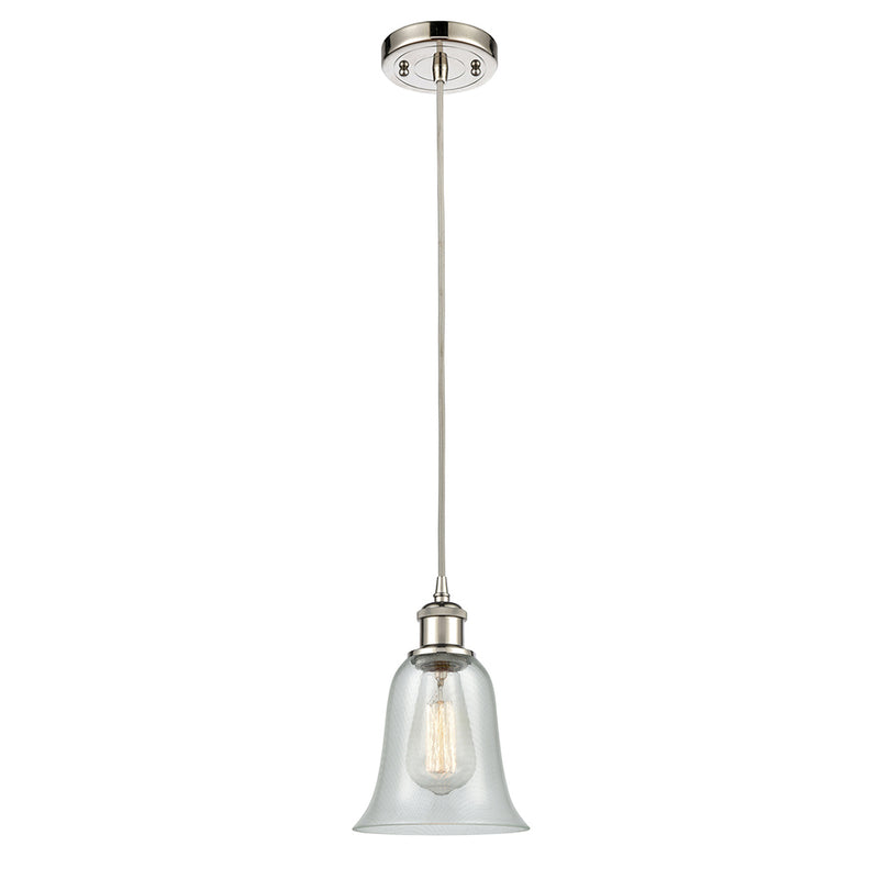 Hanover Mini Pendant shown in the Polished Nickel finish with a Fishnet shade