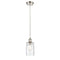 Candor Mini Pendant shown in the Polished Nickel finish with a Clear Waterglass shade