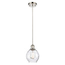 Waverly Mini Pendant shown in the Polished Nickel finish with a Clear shade