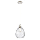 Waverly Mini Pendant shown in the Polished Nickel finish with a Clear shade