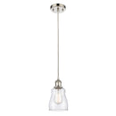 Ellery Mini Pendant shown in the Polished Nickel finish with a Clear shade