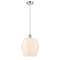 Norfolk Mini Pendant shown in the Polished Nickel finish with a Matte White shade