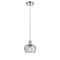 Fenton Mini Pendant shown in the Polished Nickel finish with a Clear shade