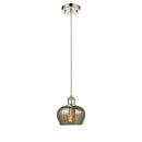 Fenton Mini Pendant shown in the Polished Nickel finish with a Mercury shade