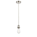 Bare Bulb Mini Pendant shown in the Polished Nickel finish