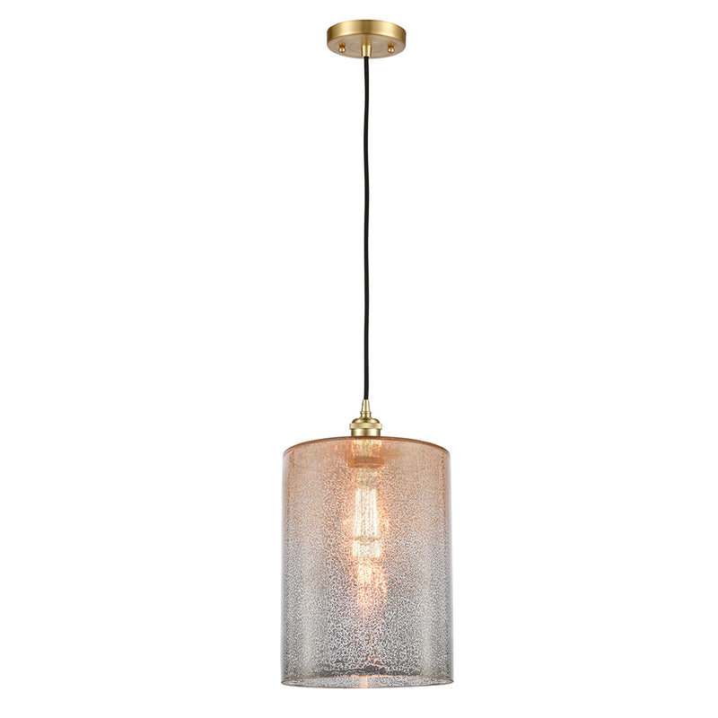 Cobbleskill Mini Pendant shown in the Satin Gold finish with a Mercury shade