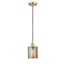 Cobbleskill Mini Pendant shown in the Satin Gold finish with a Mercury shade