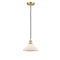 Orwell Mini Pendant shown in the Satin Gold finish with a Matte White shade