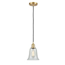 Hanover Mini Pendant shown in the Satin Gold finish with a Fishnet shade