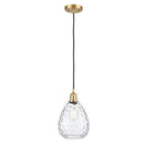 Waverly Mini Pendant shown in the Satin Gold finish with a Clear shade