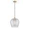 Norfolk Mini Pendant shown in the Satin Gold finish with a Clear shade